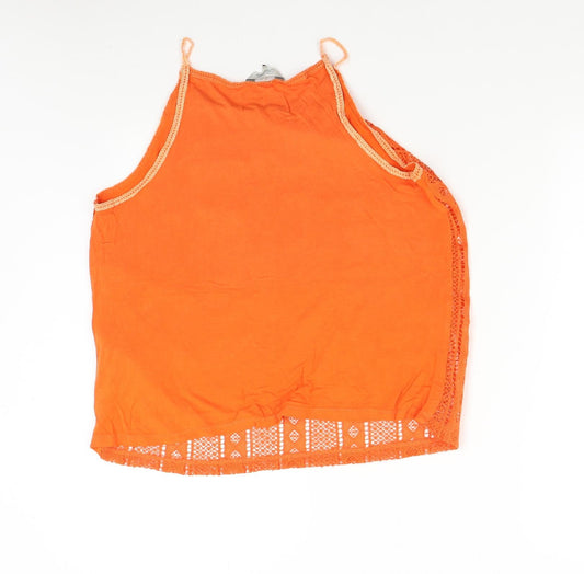 Peacock's Womens Orange Basic Tank Size 14