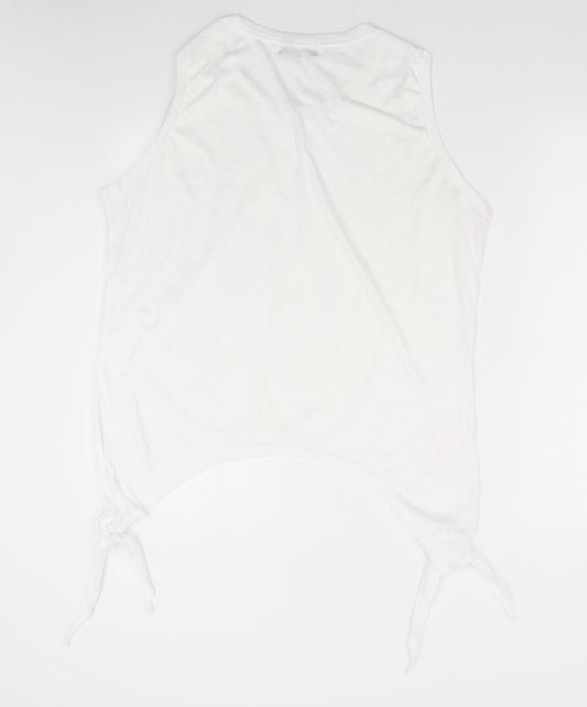Hequ Womens White Basic Blouse Size 2XL