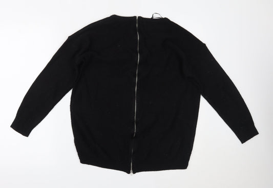 pep&co Womens Black Pullover Jumper Size 8
