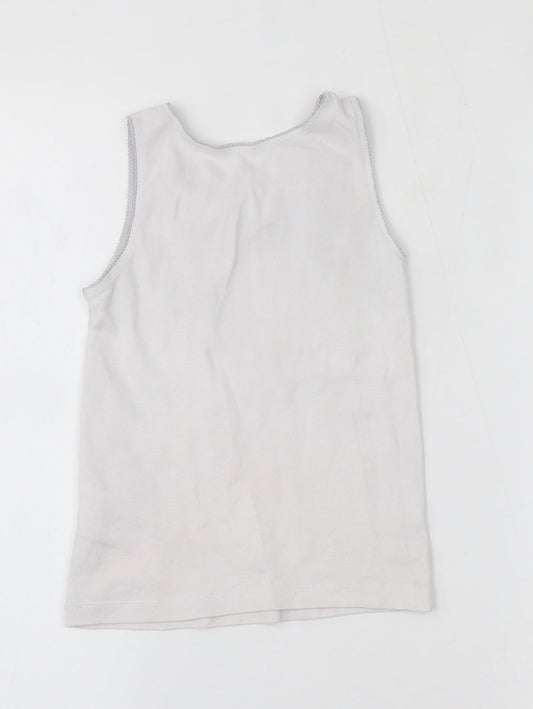 Debenhams Girls White Basic Tank Size 5-6 Years