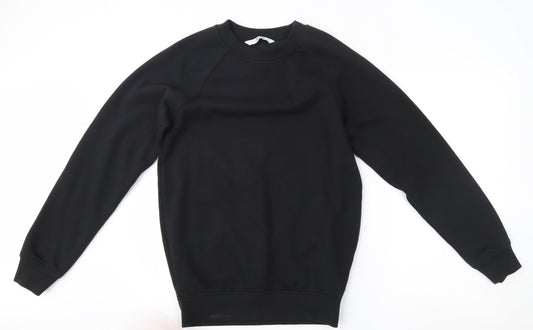 Alexandra Mens Black Pullover Sweatshirt Size S