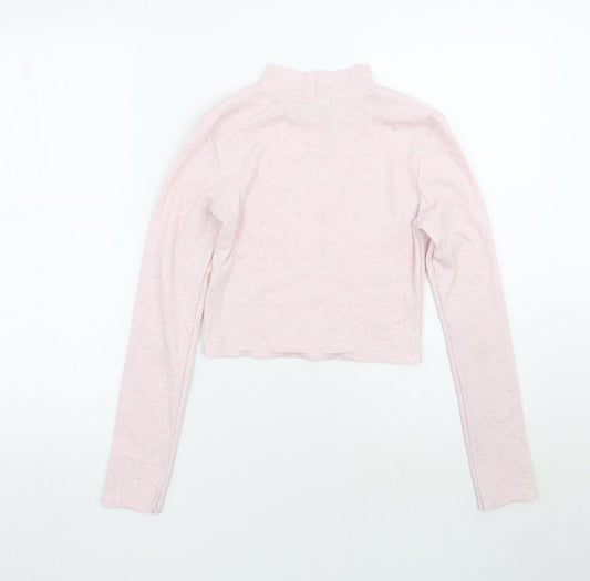 Graffic Womens Pink Pullover Jumper Size M