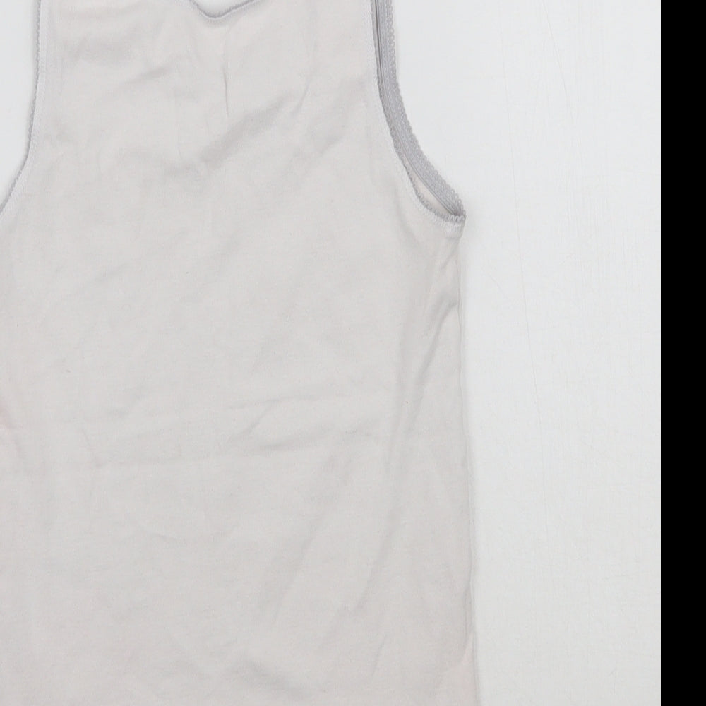 Debenhams Girls White Basic Tank Size 5-6 Years