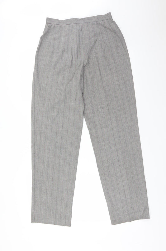 M&S Womens Multicoloured Check Dress Pants Trousers Size 10 L30 in