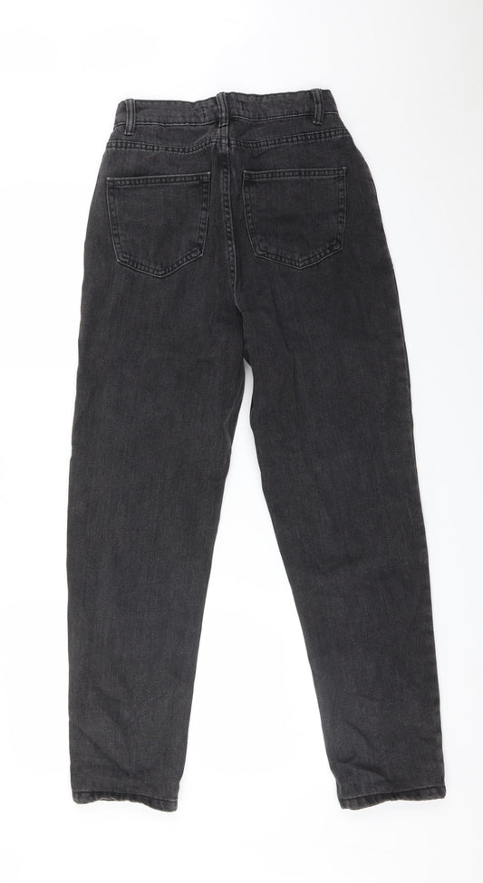 DENIM CO Womens Black Mom Jeans Size 8 L28 in