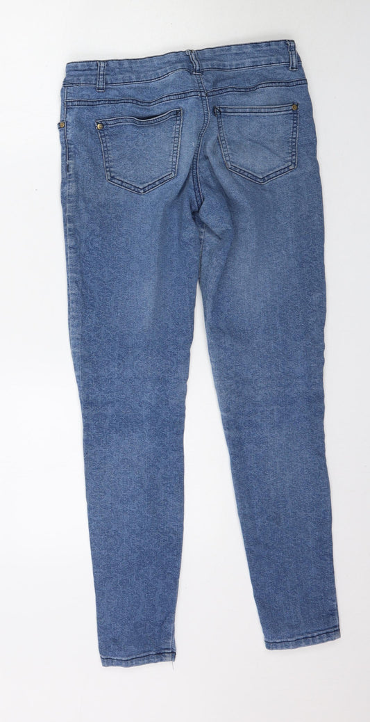 Preworn Womens Blue Denim Skinny Jeans Size 10 L29 in