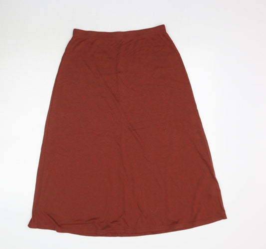 Preworn Womens Orange A-Line Skirt Size M