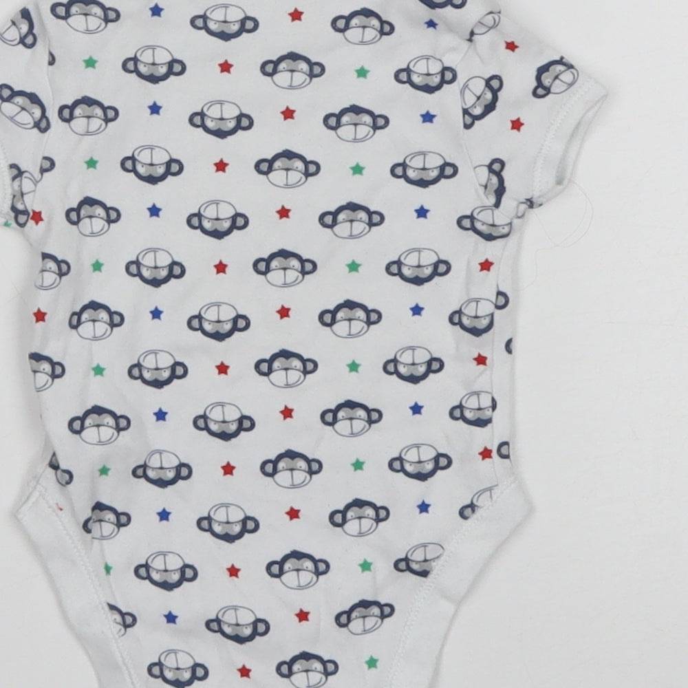 Primark Boys Multicoloured Animal Print Leotard One-Piece Size 0-3 Months - Monkey