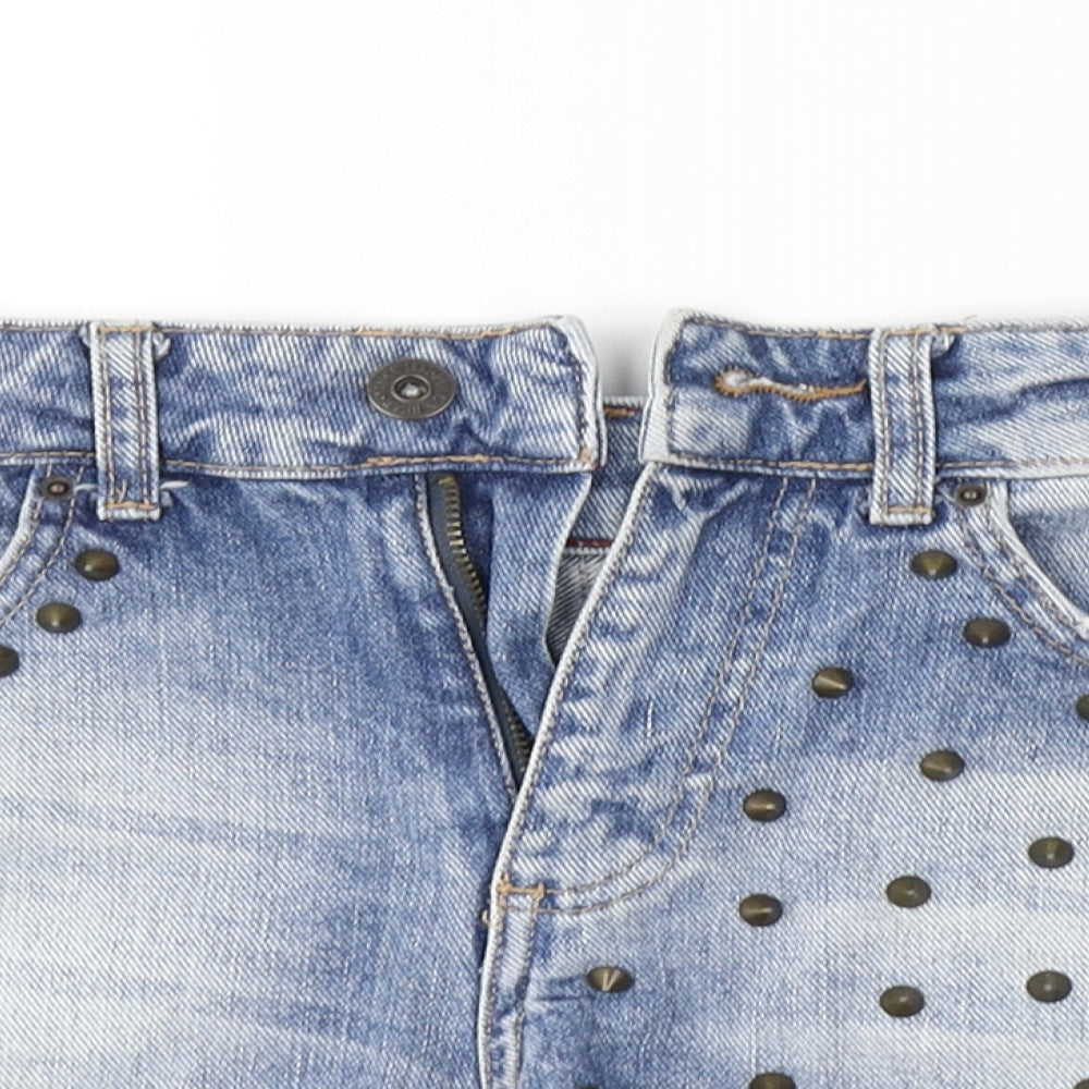 Pull&Bear Womens Blue Cut-Off Shorts Size 8