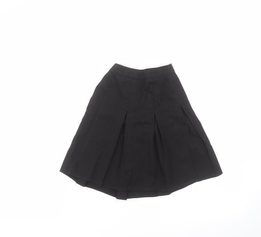 Preworn Girls Black A-Line Skirt Size 6-7 Years