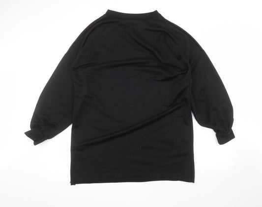Boohoo Womens Black Pullover Jumper Size 14