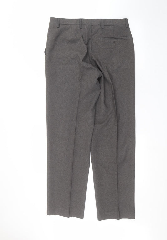 Taylor & Wright Mens Grey Dress Pants Trousers Size 32 in L31 in