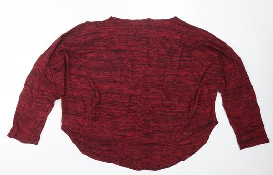 Boohoo Womens Red Pullover Jumper Size 12