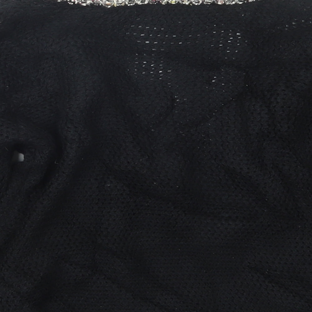 Marks and Spencer Womens Black Knit Cardigan Jumper Size 8