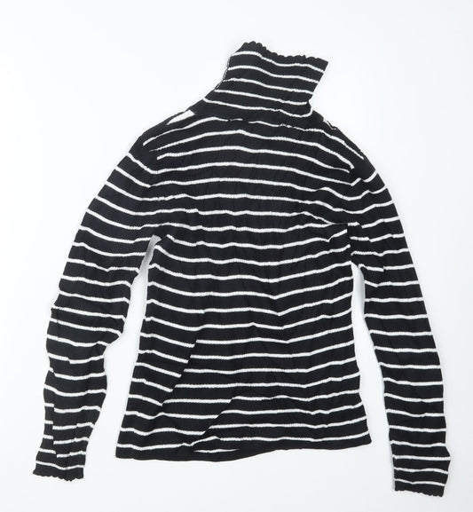 George Girls Black Striped Pullover Jumper Size 11-12 Years