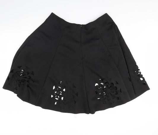 Preworn Womens Black Flare Skirt Size 36 in