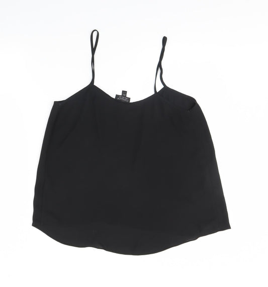 Topshop Womens Black Basic Tank Size 12