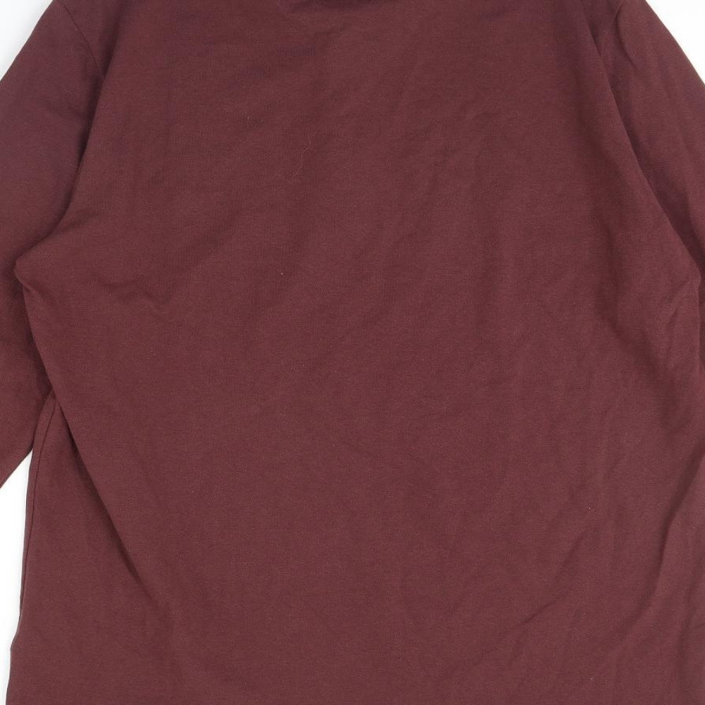 Easy Mens Red Henley Jumper Size XL