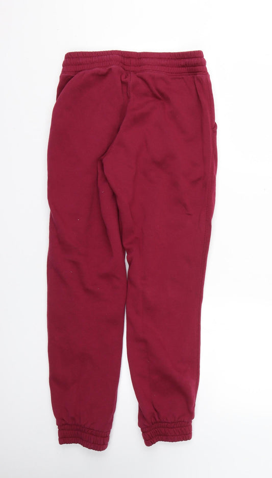 H&M Womens Red Jogger Trousers Size 6 L25 in