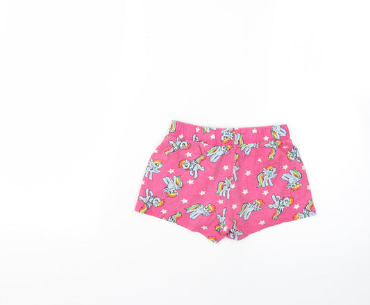 My Little Pony Girls Pink Geometric Pyjama Pants Size 6-7 Years