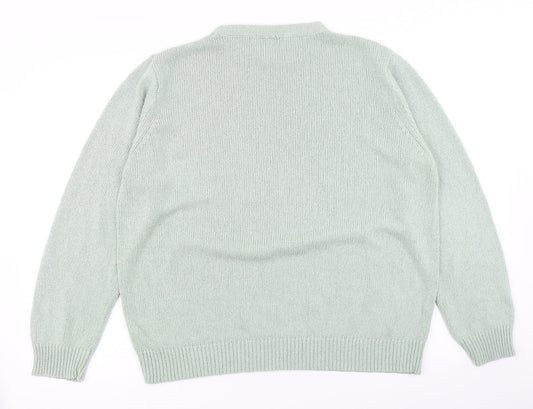 P Essentials Womens Blue Knit Pullover Jumper Size 18