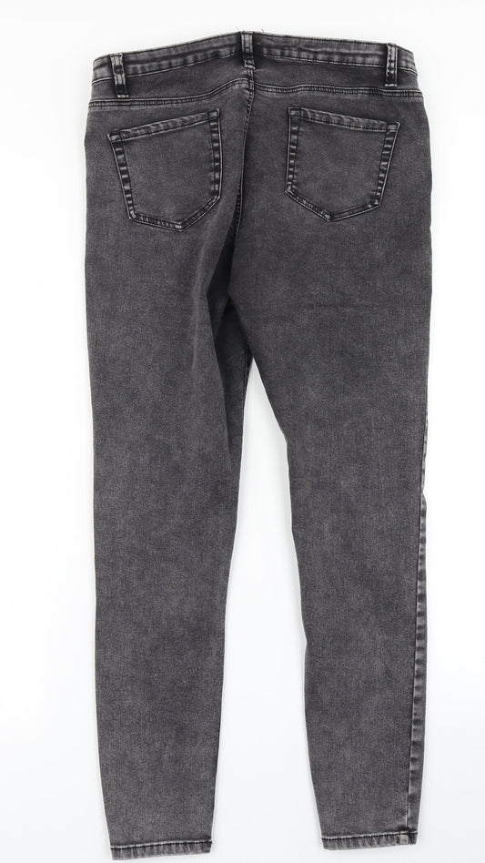 Denim Co Womens Grey Denim Skinny Jeans Size 14 L26 in