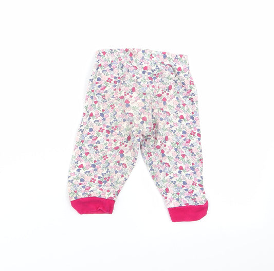 pimark Girls Multicoloured Floral Babydoll Pyjama Pants Size 6-9 Months