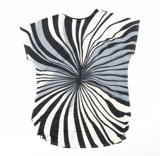 Klass Womens Multicoloured Geometric Basic T-Shirt Size S
