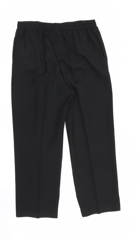 BHS Womens Black Trousers Size 12 L26 in