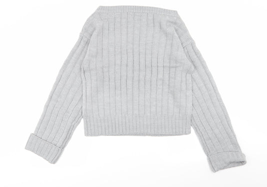 PLT Womens Grey Pullover Jumper Size M