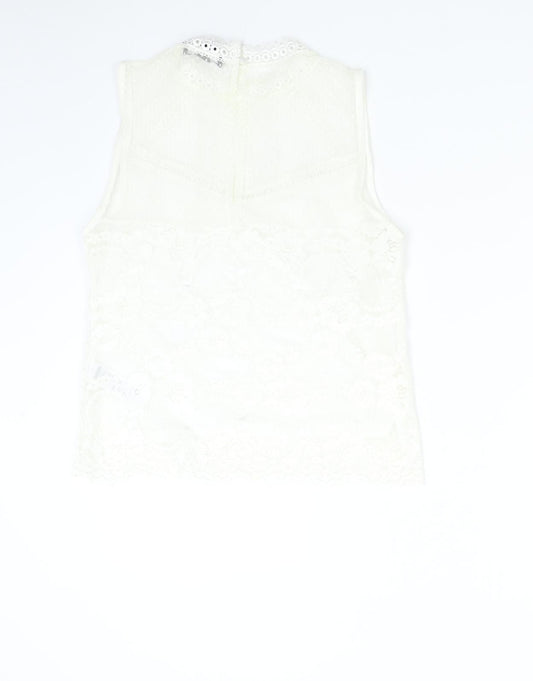 New Look Womens Ivory Lace Basic Blouse Size 12