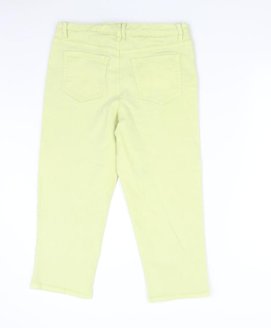 Style&Co Denim Womens Yellow Denim Capri Jeans Size 10 L21 in