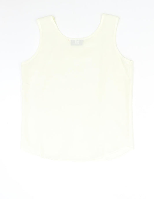 Perception Womens Ivory Basic Blouse Size 12