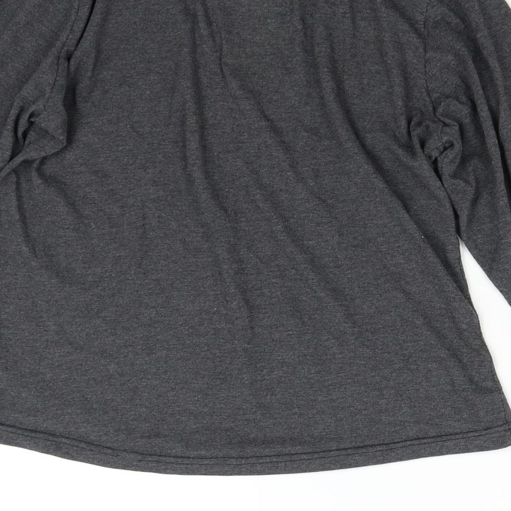 Preworn Womens Grey Solid Top Pyjama Top Size L
