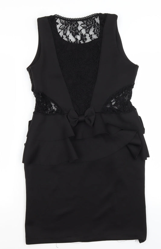 Preworn Womens Black Pencil Dress Size M