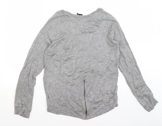 Bordeaux Womens Grey Pullover Jumper Size M