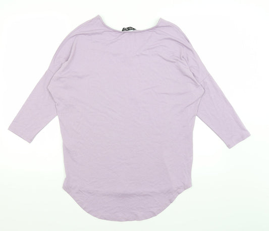 Select Womens Purple Basic T-Shirt Size 8