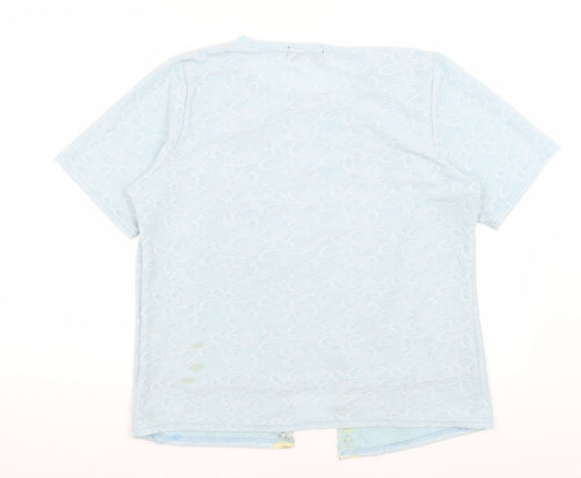 Li Bass Womens Blue Basic T-Shirt Size M