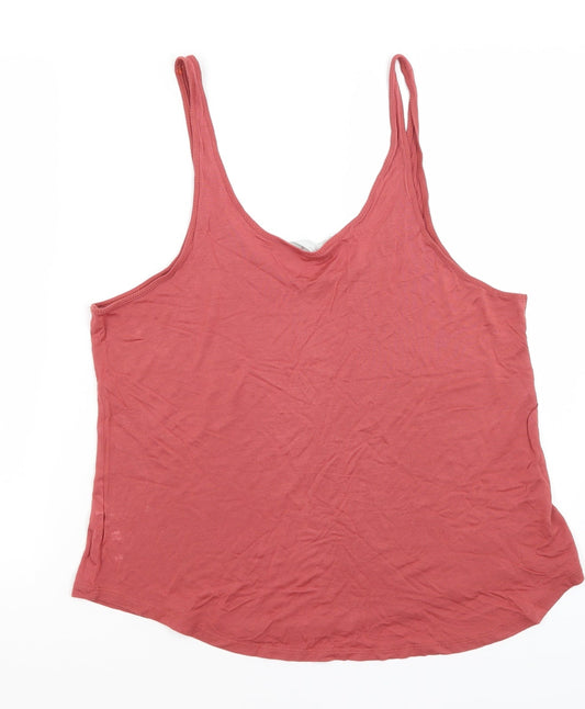 Shop One Womens Red Basic Tank Size L