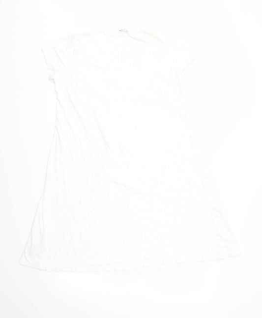M&S Womens White Fit & Flare Size 12