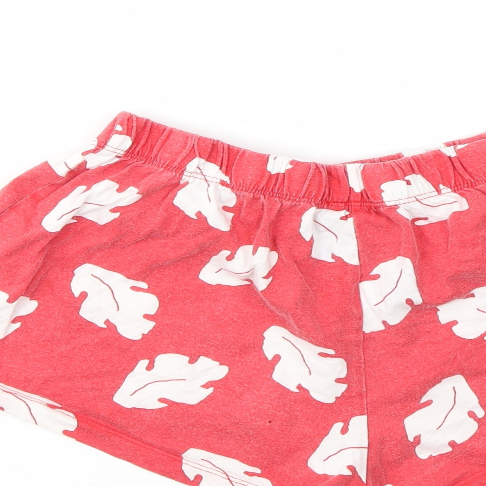 PRIMARK Womens Red Cut-Off Shorts Size 10 - STRECHY WAISTBAND