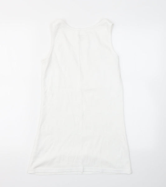 SOUTH Womens White Basic T-Shirt Size 14