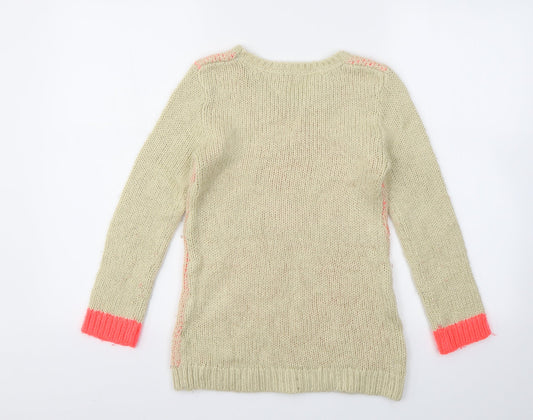 Debenhams Girls Beige Jumper Dress Size 9-10 Years