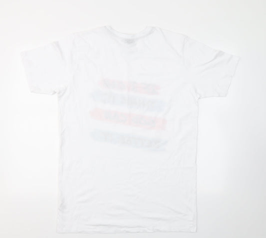 PREMIUM Mens Multicoloured Geometric T-Shirt Size L