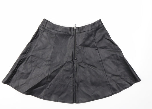 Oasis Womens Black Flare Skirt Size 10