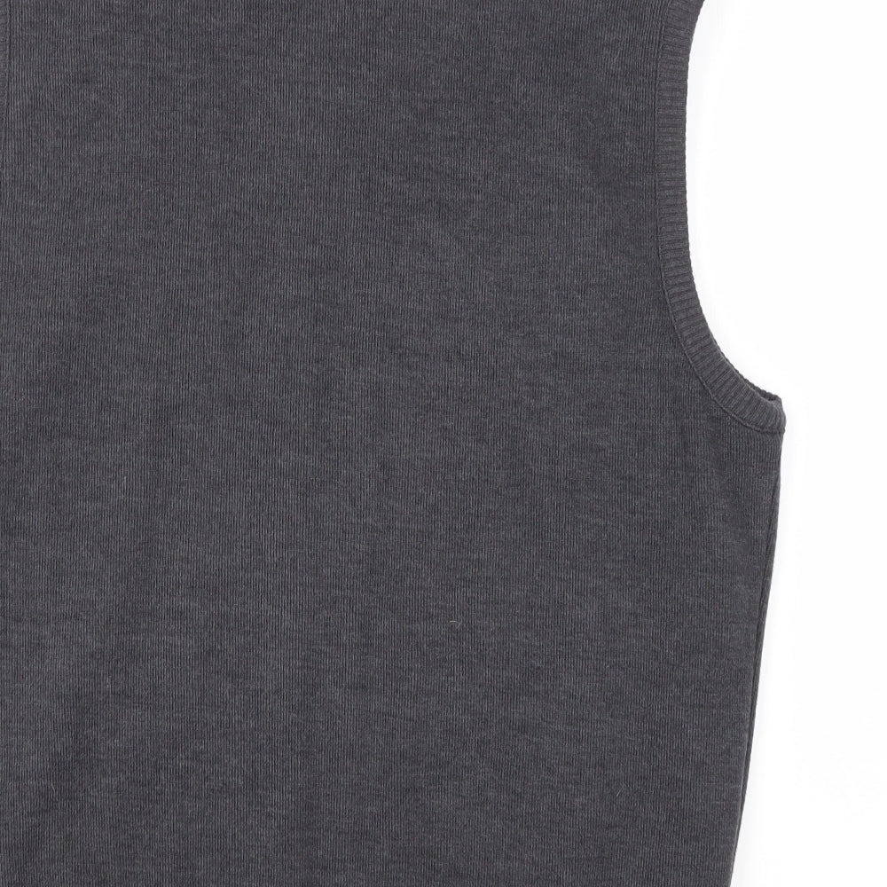 M&S Womens Grey Full Zip Jumper Size M