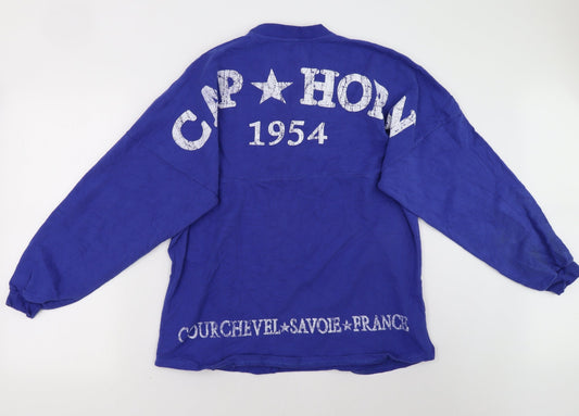 raja Womens Blue Pullover Sweatshirt Size M