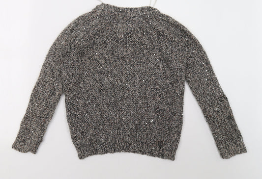 Topshop Womens Brown Pullover Sweatshirt Size 6