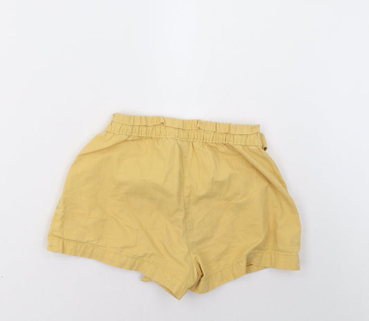 George Girls Yellow Sweat Shorts Size 9-10 Years