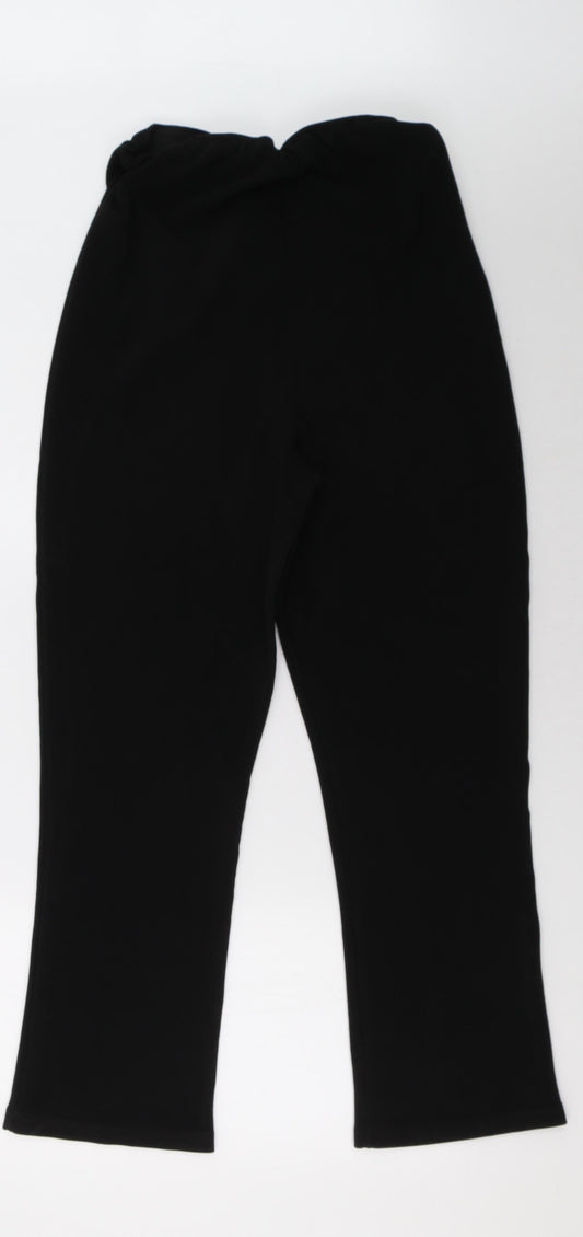 Prewworn Womens Black Trousers Size L L28 in